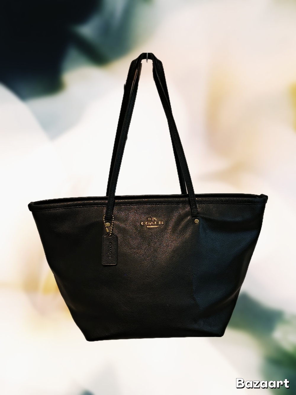Coach Leather Street Zip Tote
